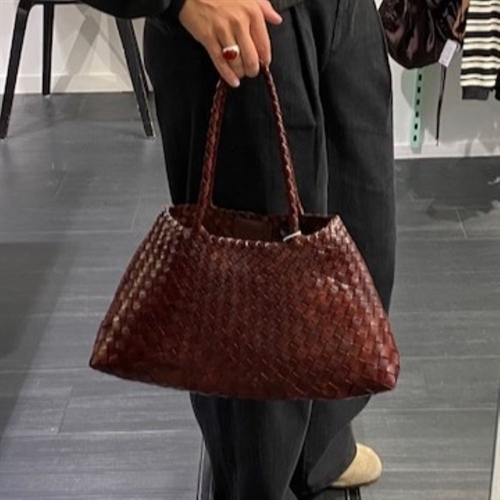 DRAGON DIFFUSION SANTA CRUZ CROCE BAG BIG BRUCIATO
